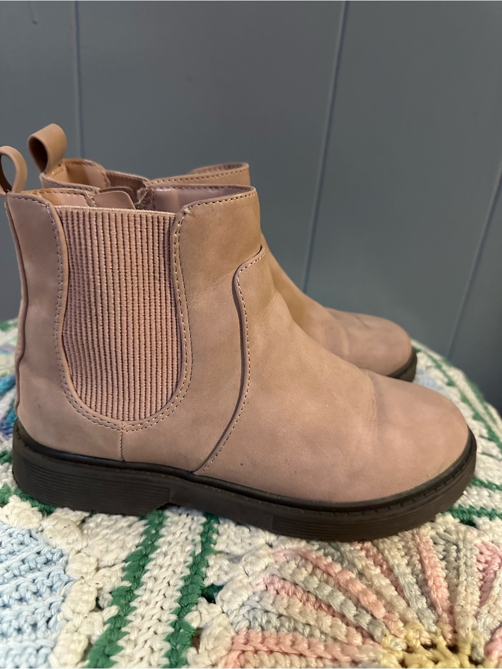 Black Suede Ankle Boots with Knit Cuff size 8.5 and 4 (2for 1) - Picture 10 of 12